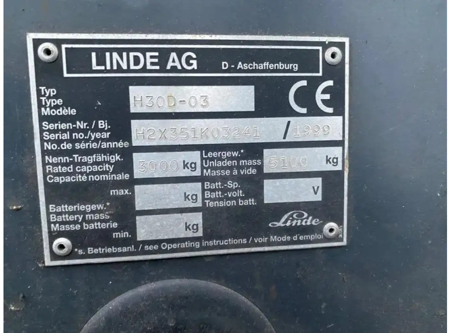 Linde H30 H 30 Diesel !!!LOW HOURS!!!